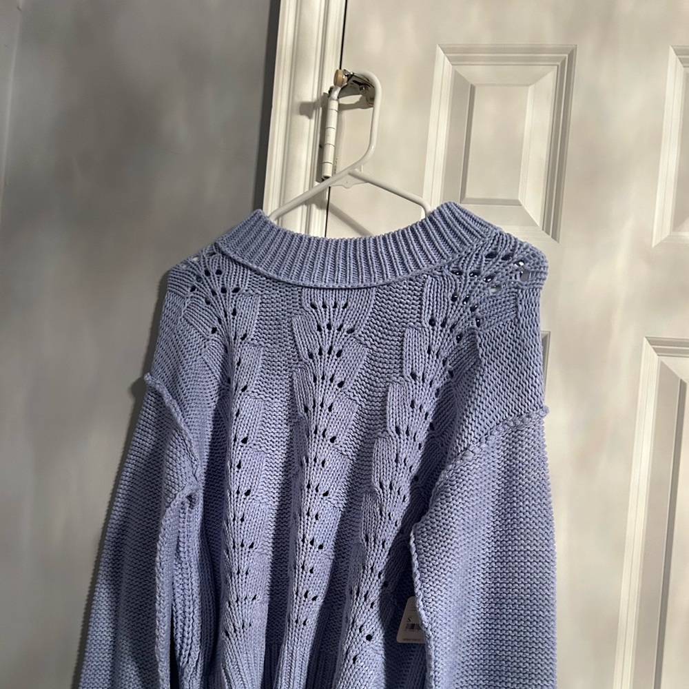 Free People Vintage Blue Sweater